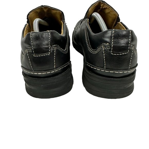 Dockers Mens 11M Black Leather Slip On Shoes Comfort Loafers All Motion - Picture 6 of 9